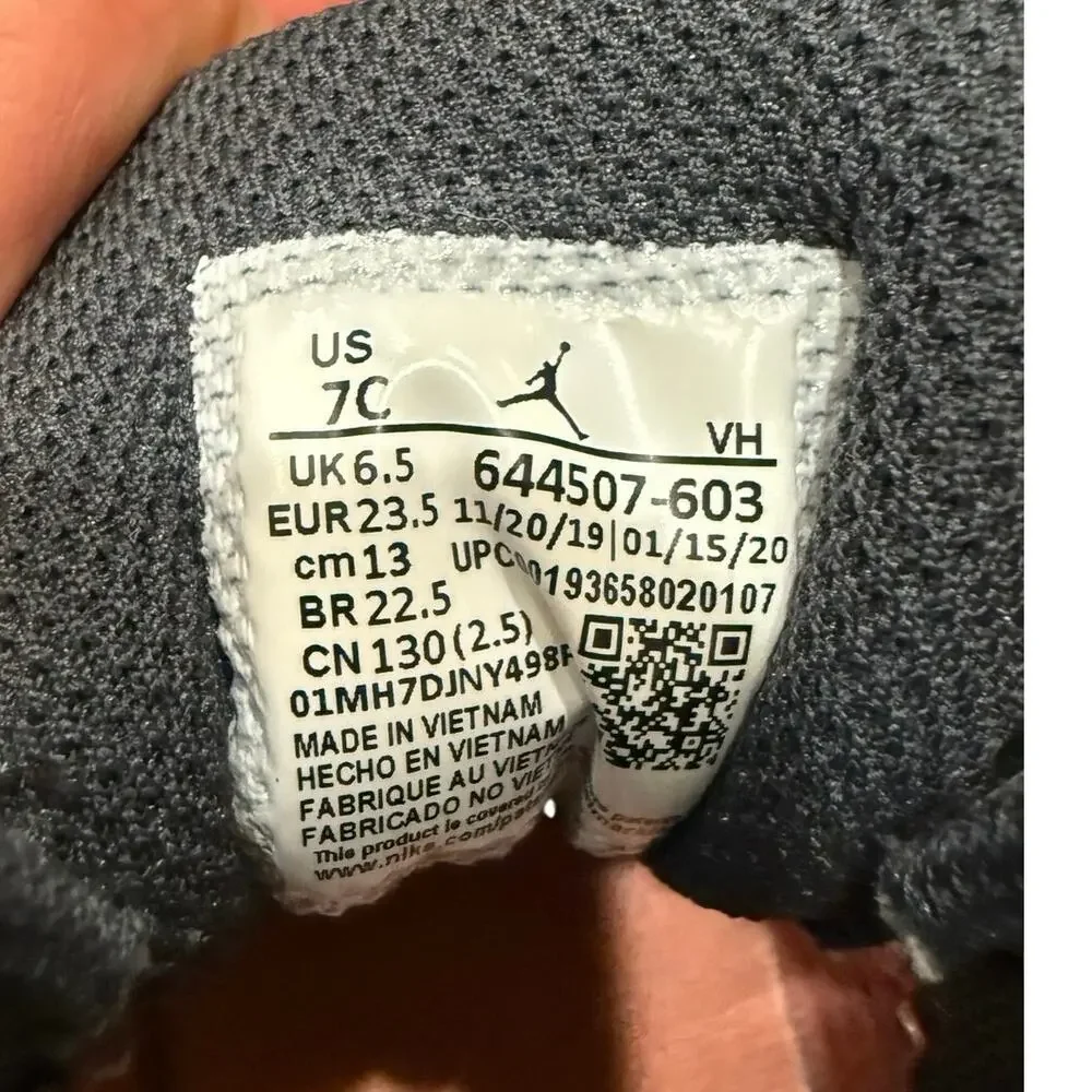 Nike Air Jordan 1 Mid GT Pink Quartz 7C Toddler Sneakers No Box Easy On Laces